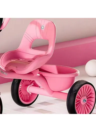 2–6 Years Kids Tricycle with Music, LED Lights &amp; Rear Basket Y-TS874B (L70 × W50 × H57)cm – Blue 