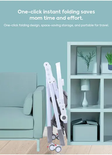 6–36 Month Baby High Chair, Multi-Functional Dining &amp; Playtime Chair, Foldable Booster Seat with Safety Belt, Adjustable Tray &amp; Easy One-Key Folding System Y-HC006F (L98 x W66 x H48)cm – Purple