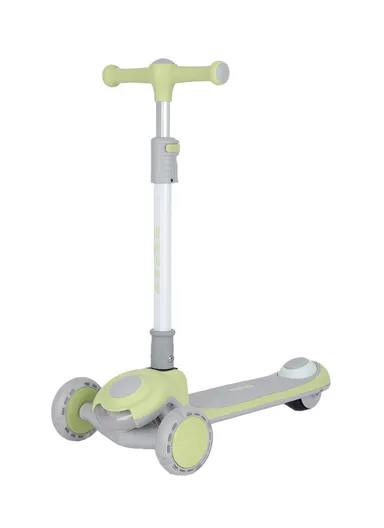 3–8 Years Kids Scooter with Music, LED Light Noiseproof Wheels &amp; Adjustable Height Y-ST6021 (L60 × W30 × H63-93)cm – Green