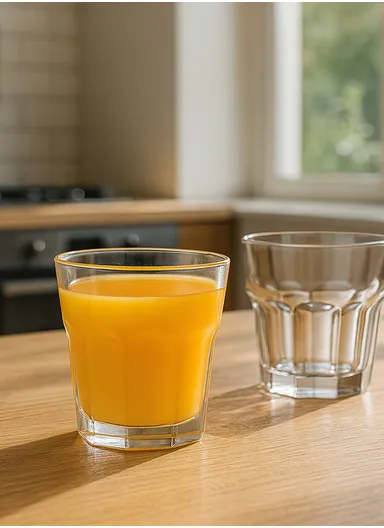 260ml 6Pcs Luxurious Round Glass Cup Set With Elegant Design For Soft Drinks 