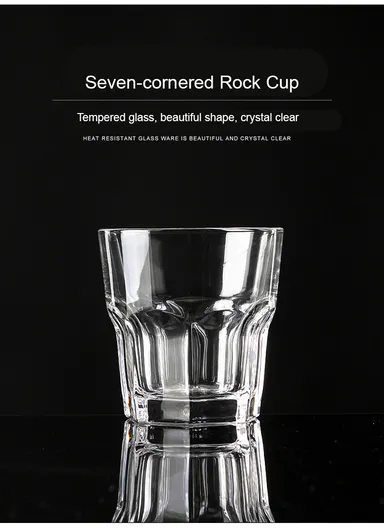 260ml 6Pcs Luxurious Round Glass Cup Set With Elegant Design For Soft Drinks 