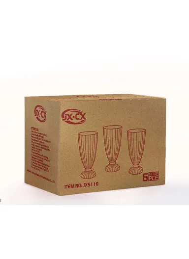 6-Pcs 400ml Various Smothies &amp; Milkshake Glass Cup Set (D7.5 x H18)cm