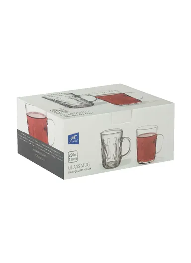  220ml 6 Pcs Elegant Round Glass Cup Suitable For Hot &amp; Cold Beverages