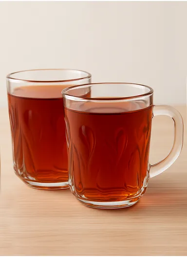  220ml 6 Pcs Elegant Round Glass Cup Suitable For Hot &amp; Cold Beverages