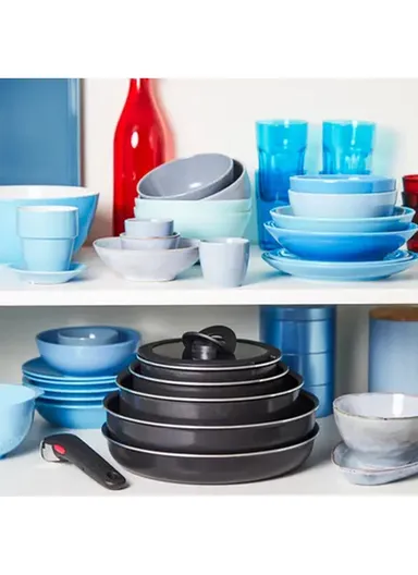 3-Pcs Ingenio Easy Cook &amp; Clean Set Non-Stick Cookware with Titanium Coating &amp; Removable Handles L1539153