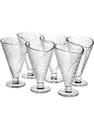 6-Pcs 265ml Ice Cream &amp; Dessert Glass Cups Set 
