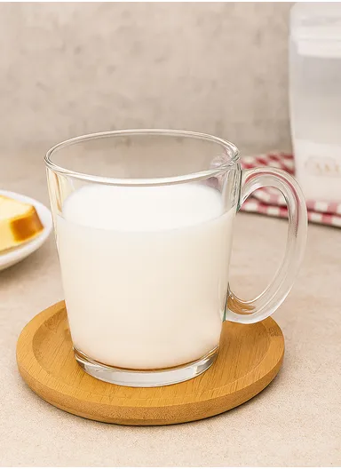 300ml 6Pcs Elegant Round Glass Cup Suitable For Hot &amp; Cold Beverages