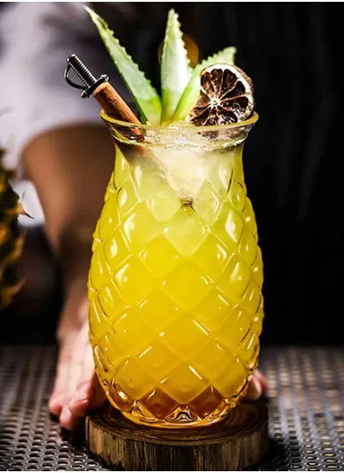 320ml Pineapple Pattern Cold Beverages Glass Cup 