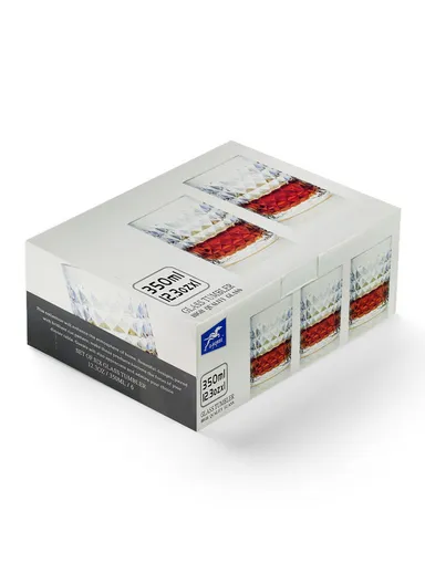 350ml 6-Pcs Elegant Hot &amp; Cold Beverages Glass Cups Set 