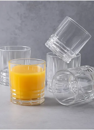 6-Pcs 320ml Modern Elegant Beverages Glass Cups Set