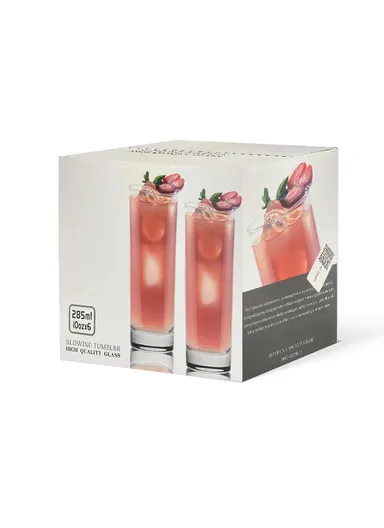 285ml 6-Pcs Simple Design Beverages Glass Cup Set