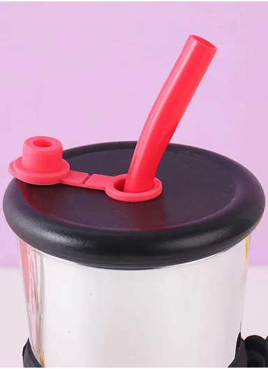 1.5L Stainless Water Bottle Tumbler with ABS Lid, Filter &amp; Straw TYKP (D9.4 x H18)cm - Pink