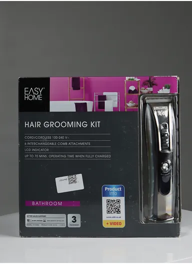 Rechargeable Hair Clipper, Titanium-Ceramic Blades &amp; LCD Display