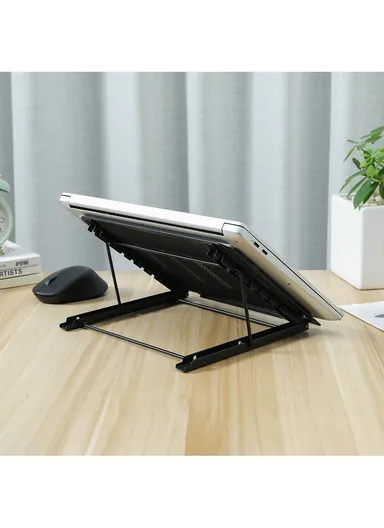 Foldable Adjustable-Height Iron Mesh Desktop Stand (W24 x D19 x H19)cm