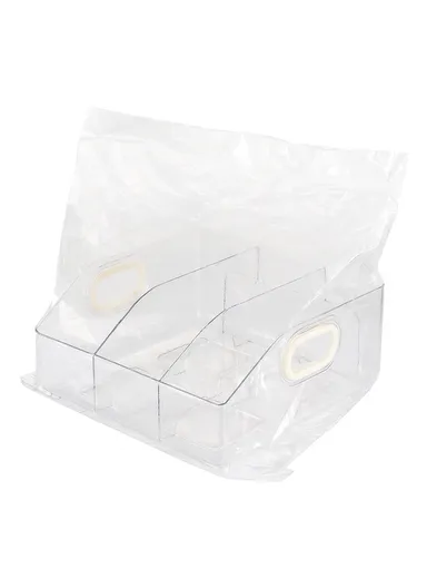 Three Open Style Vertical Desktop Bookshelf with Handles, Organizer for Office &amp; Home (W25 × D25 × H11)cm