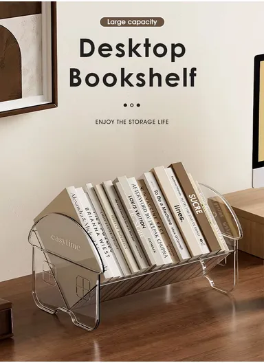 Clear Acrylic Books Holder &amp; File Organizer (W32 x D19 x H19)cm