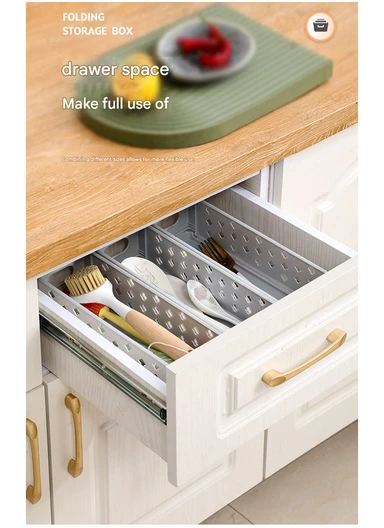 Folding Plastic Storage Box with Cut-Out Handles (L30.5 x W24 x H11)cm AX-801 - Cream