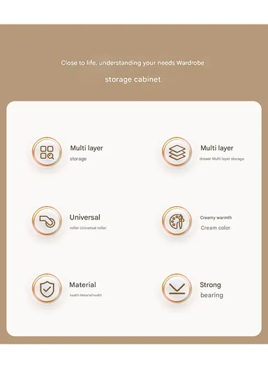 3-Tier Rolling Utility Cart with Deep Baskets, Floor-Standing Storage Organizer with Wheels (W37 x D33.5 x H32.5)cm GX-2610--3