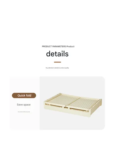 Portable Folding Plastic Bookcase, Stackable Storage Shelf, Quick Assembly Organizer with Wheels GX-2611 - Cream