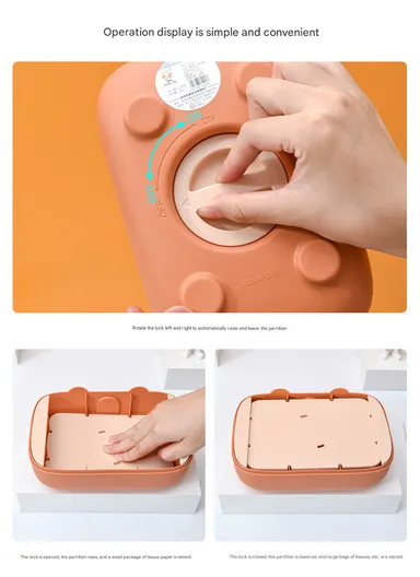 Living Room Table Tissue Box, Home Decoration Tissue Holder (W21 x D13 x H13)cm