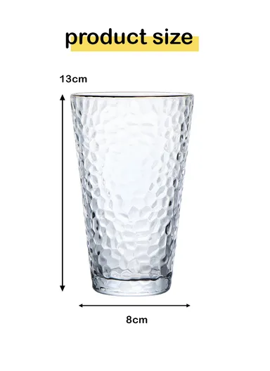 315ml 6-Pcs Gold Rim Modern Design Beverages Glass Cup Set