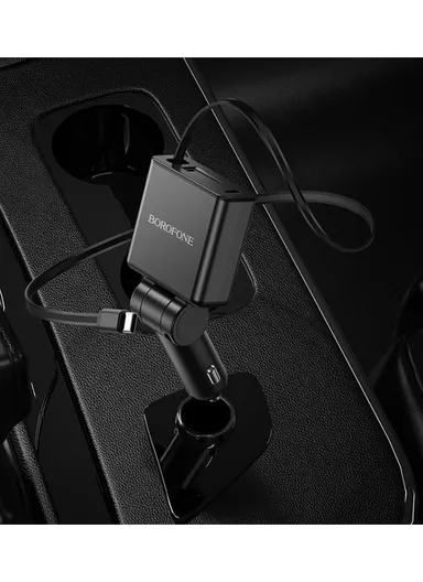 60W Smart PD Dual USB-C Charger with 80cm Extension Cable BZ33