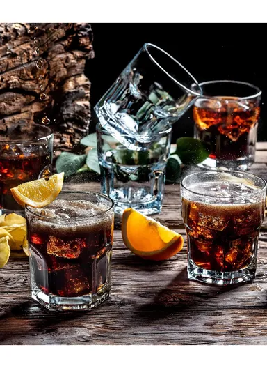 6-Pcs 180ml Modern Elegant Beverages Glass Cups Set