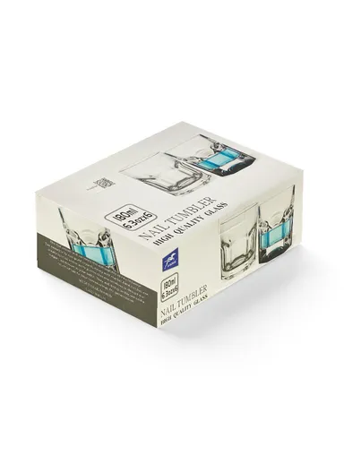 6-Pcs 180ml Modern Elegant Beverages Glass Cups Set