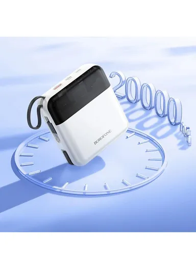 20000mAh Fast Charging Power Bank with LED Display, Type-C, USB-A &amp; Lightning Output