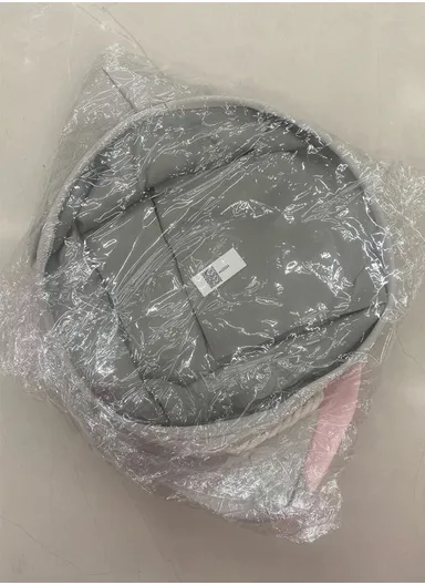 Foldable Laundry Basket, Oxford Cloth Handbag with Handle Strap (D35 x H40)cm - Grey