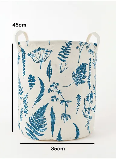 Foldable Laundry Basket Oxford Fabric, Large Capacity, Space-Saving &amp; Portable (D35 x H45)cm 