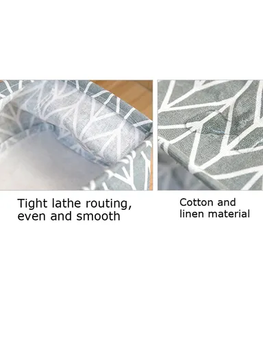 4 Grids Storage Box Organizer with Chevron Design, Foldable Drawer Divider for Multi-Purpose Use (W20 × D20 × H10)cm – White