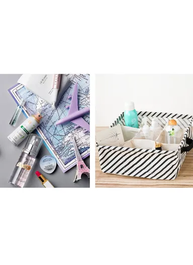 9 Grids Storage Box Organizer with Dotted Design, Foldable Drawer Divider for Multi-Purpose Use (W30 × D30 × H10)cm – White