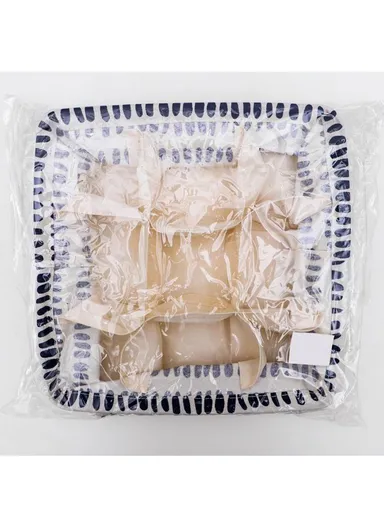 9 Grids Storage Box Organizer with Dotted Design, Foldable Drawer Divider for Multi-Purpose Use (W30 × D30 × H10)cm – White