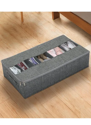Portable Durable &amp; Sturdy Non woven Fabric Storage Box, Multi-Purpose Storage Organizer Box (L59 x W32 x H13)cm - Grey