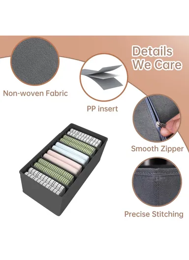 Portable Durable &amp; Sturdy Non-Woven Fabric Storage Box, Clothes &amp; Accessories Organizer 