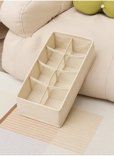 Portable Durable &amp; Sturdy Non woven Fabric Storage Box, Multi-Purpose Storage Organizer Box (L28 x W14 x H10)cm - Beige