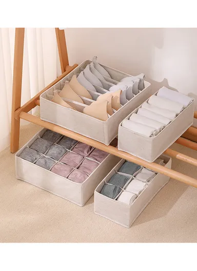 Portable Durable &amp; Sturdy Non woven Fabric Storage Box, Multi-Purpose Storage Organizer Box (L28 x W14 x H10)cm - Beige