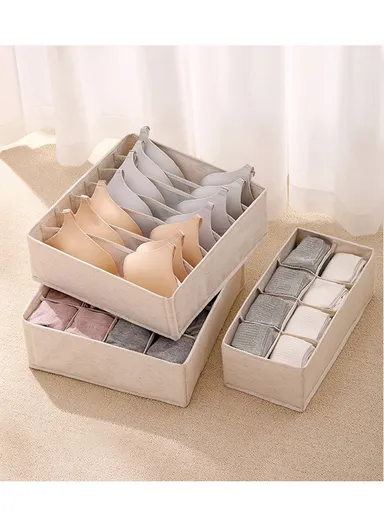 Portable Durable &amp; Sturdy Non woven Fabric Storage Box, Multi-Purpose Storage Organizer Box (L36 x W16 x H10)cm - Beige