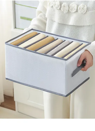 Portable Durable &amp; Sturdy Oxford Fabric Storage Box, Multi-Purpose Storage Organizer Box (L44 × W25 × H17)cm