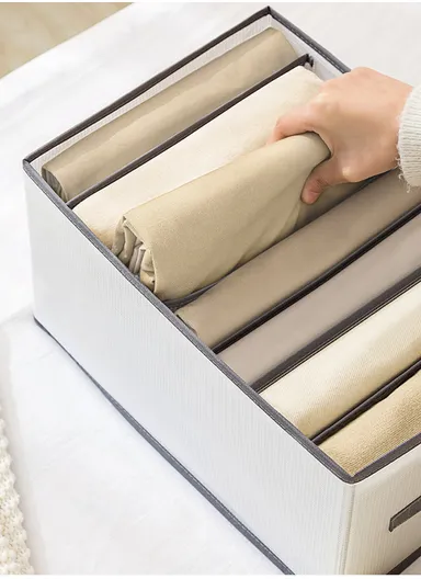 Portable Durable &amp; Sturdy Oxford Fabric Storage Box, Multi-Purpose Storage Organizer Box (L40 × W25 × H20)cm