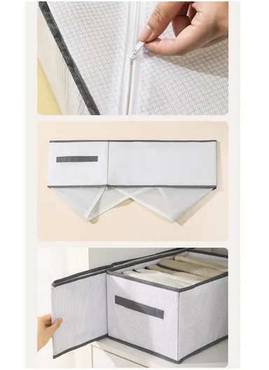 Portable Durable &amp; Sturdy Oxford Fabric Storage Box, Multi-Purpose Storage Organizer Box (L40 × W25 × H20)cm