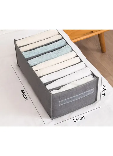 9-GRID Portable Durable &amp; Sturdy Non woven Fabric Storage Box, Multi-Purpose Storage Organizer Box (L44 x W25 x H22)cm - Large