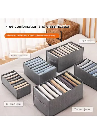 9-GRID Portable Durable &amp; Sturdy Non woven Fabric Storage Box, Multi-Purpose Storage Organizer Box (L44 x W25 x H22)cm - Large