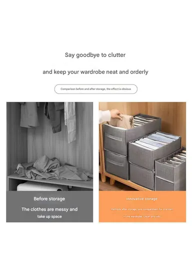 9-GRID Portable Durable &amp; Sturdy Non woven Fabric Storage Box, Multi-Purpose Storage Organizer Box (L44 x W25 x H22)cm - Large