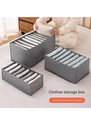 9-GRID Portable Durable &amp; Sturdy Non woven Fabric Storage Box, Multi-Purpose Storage Organizer Box (L44 x W25 x H22)cm - Large