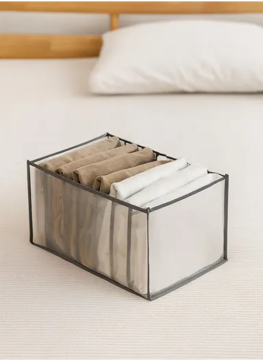 Single Layer Foldable Mesh Laundry Basket, Portable Laundry Hamper (L36 x W25 x H25)cm