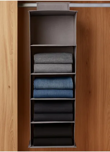 5-Layer Hanging Fabric Storage Organizer, Space-Saving Multi-Purpose (L30 × W30 × H100)cm