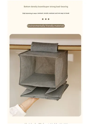 10-Layer Hanging Fabric Storage Organizer, Space-Saving Multi-Purpose (L15 × W30 × H120)cm