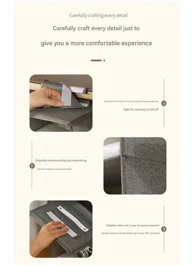 5-Layer Hanging Fabric Storage Organizer, Space-Saving Multi-Purpose (15 X 30 X 70)cm